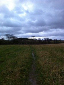 Wet walk home from Alfords Mill