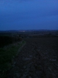 Lights of Ledbury from Marcle Ridge