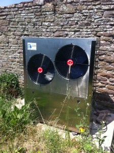 Air source heat pump installed near Taynton