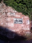 Phantom train sign,&nbsp;Ross-on-Wye